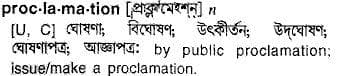 proclamation