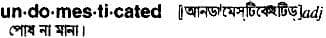 undomesticated