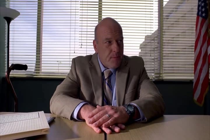No. What l think we got here is, uh,
ahem, Heisenberg's former cook