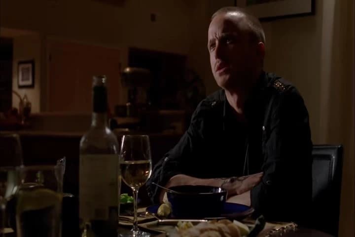 The junkie loser you were
about to waste and dump
in the desert a month ago.