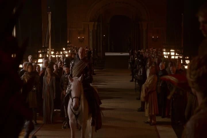 Tywin Lannister, the savior of the city
and the Hand of the King.