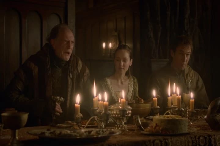 and Lord Edmure
has wrapped my daughter in a cloak.