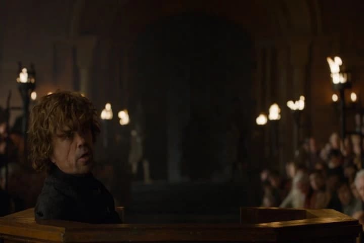 - Silence.
- Pointing a loaded crossbow at Sansa Stark