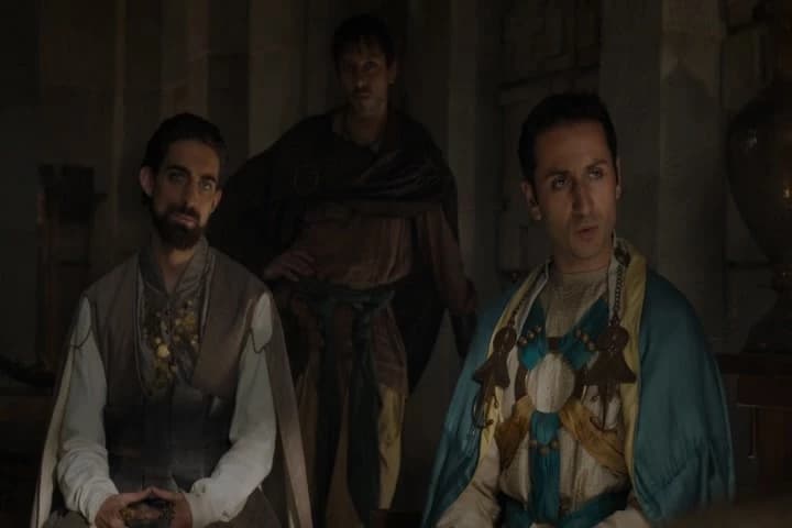 and instead we're greeted
by a dwarf and a eunuch.