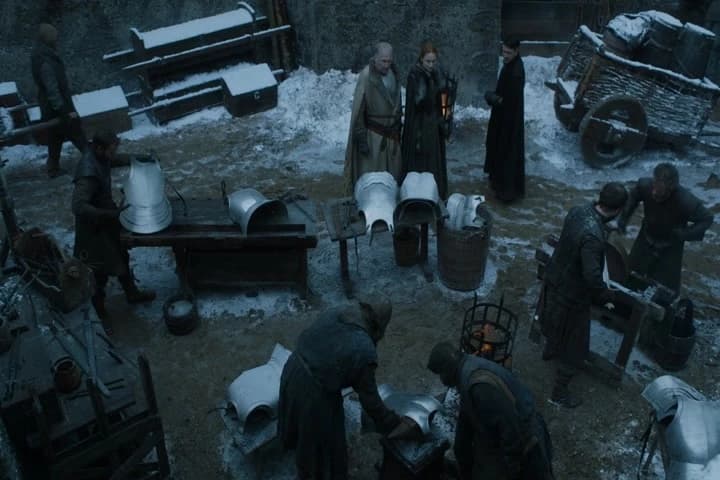 Are they covering those
breastplates in leather?