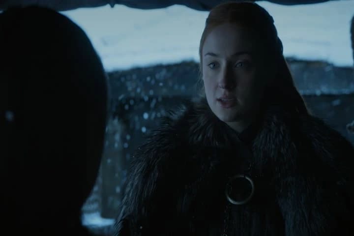 We're standing in Winterfell again
because of me.