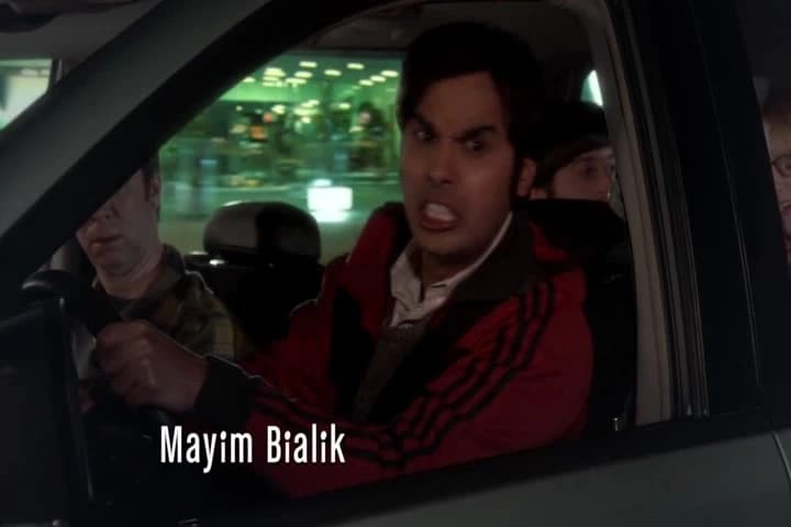 -(HORN HONKS)
- Get out of the way, you syphilitic dogs!