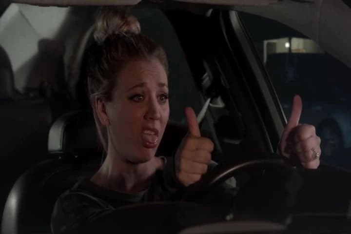 without him giving me his goofy thumbs-up?
"Hey!" (MOCK LAUGHS)