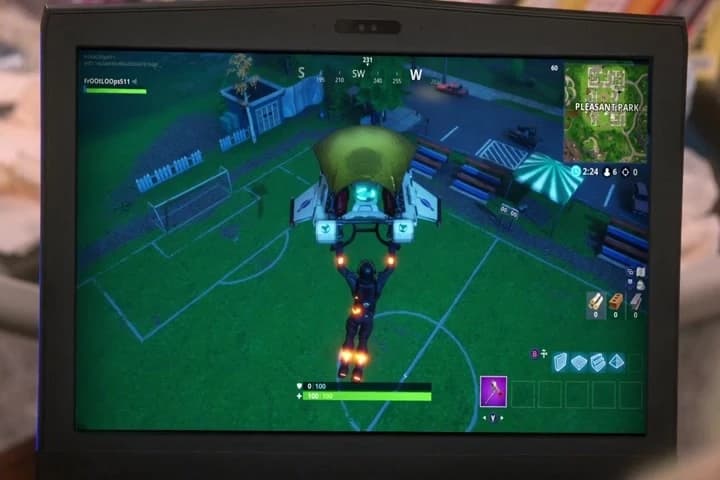 Okay, you're
skydiving down.