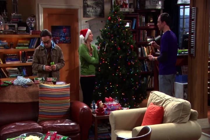 No, it's fine. Sir Isaac can go
next to this candy cane.