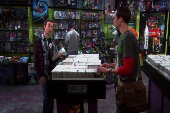 Hey, Sheldon, the new Green Lantern
figurine's coming in tomorrow.