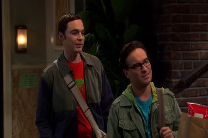 Leonard doesn't have time
to chat, he has to get the mail.